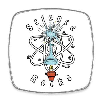 Science Physics rocks - Square fridge magnet - white - Front