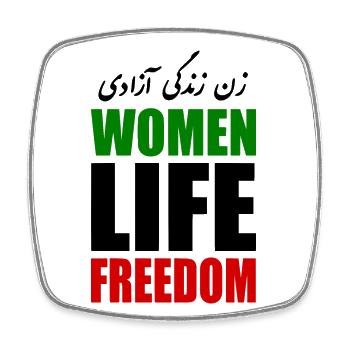 Women life freedom iran - Viereckiger Kühlschrankmagnet - Weiß - Vorne