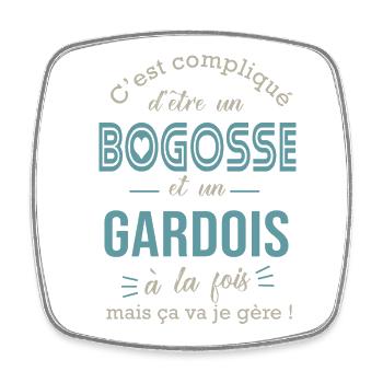 Gardois cadeau gard - Magnet carré - blanc - Devant