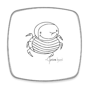 Stingbug - Coleopter Aculaeus - Magnet carré - blanc - Devant