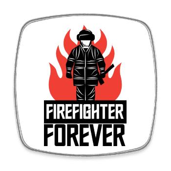 Firefighter Professional Fire Brigade Statement Fire Brigade - Square fridge magnet - white - Front