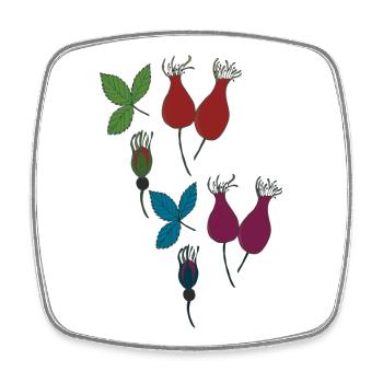 rosehip style - Square fridge magnet - white - Front