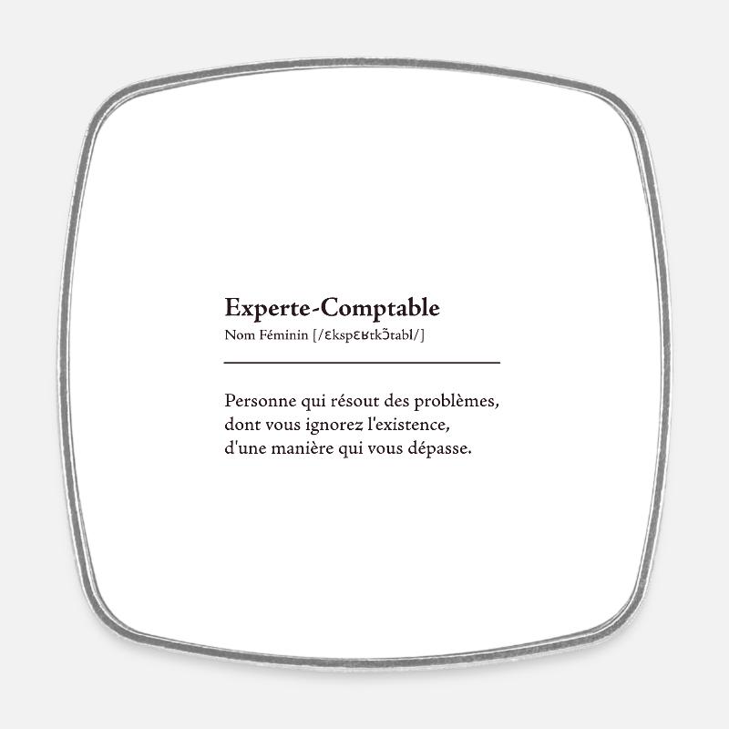 Experte Comptable Definition - Magnet carré - blanc