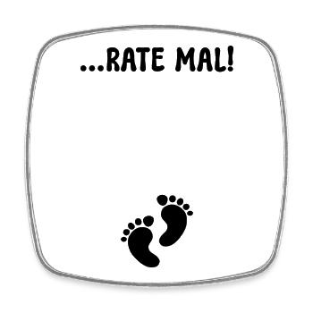Babyfüße Schwanger Schwangerschaft Statement Mama - Viereckiger Kühlschrankmagnet - Weiß - Vorne