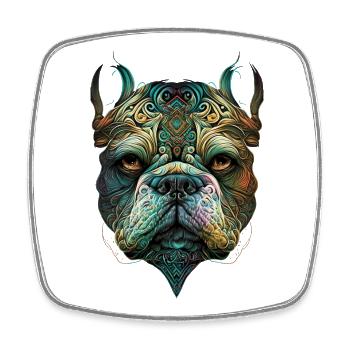 Holly Bulldog! - Square fridge magnet - white - Front