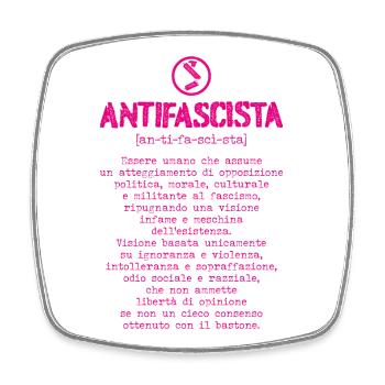 Antifaschistische Definition - Viereckiger Kühlschrankmagnet - Weiß - Vorne