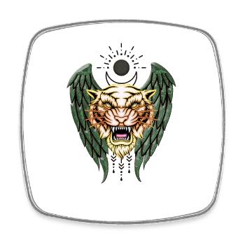 Tigre le roi de la jungle - Magnet carré - blanc - Devant