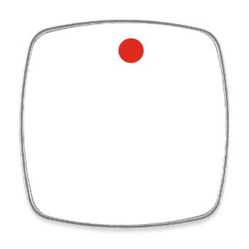 The white waterfall and the red sun - Square fridge magnet - white - Front