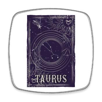 Taurus Constellation Orbit Design - Square fridge magnet - white - Front