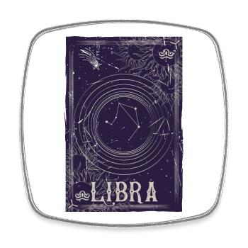Balance Constellation Ciel nocturne Imprimer - Magnet carré - blanc - Devant