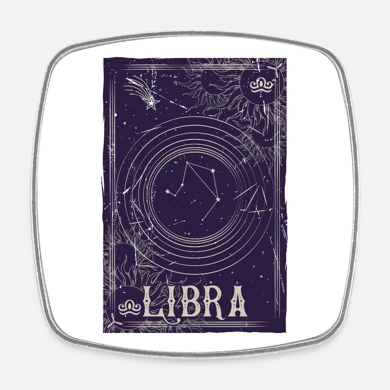 Balance Constellation Ciel nocturne Imprimer - Magnet carré - blanc