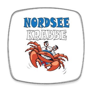 Nordseekrabbe - Viereckiger Kühlschrankmagnet - Weiß - Vorne