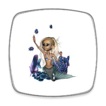 Sweet Little Mermaid - Square fridge magnet - white - Front