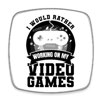 Game Dev - Viereckiger Kühlschrankmagnet - Weiß - Vorne