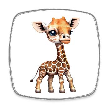 Giraffe - Giraffe Baby - Cool Kids Giraffe - Square fridge magnet - white - Front