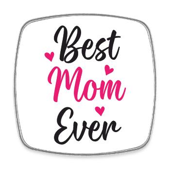 Beste Mutter aller Zeiten - Viereckiger Kühlschrankmagnet - Weiß - Vorne
