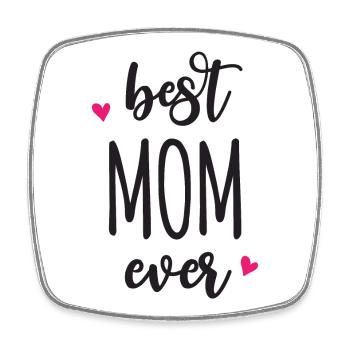 Beste Mutter aller Zeiten - Viereckiger Kühlschrankmagnet - Weiß - Vorne
