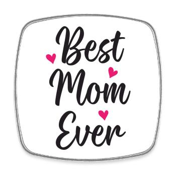Beste Mutter aller Zeiten - Viereckiger Kühlschrankmagnet - Weiß - Vorne