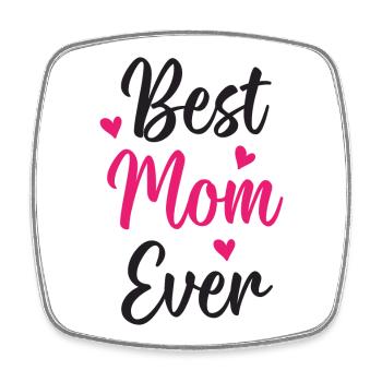 Beste Mutter aller Zeiten - Viereckiger Kühlschrankmagnet - Weiß - Vorne