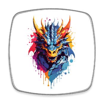 Cool Dragon - Square fridge magnet - white - Front