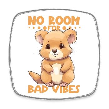 No room for a bad vibes - Quokka - Square fridge magnet - white - Front