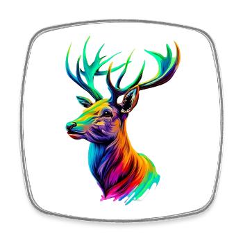Deer - Square fridge magnet - white - Front