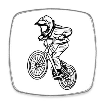 BMX Boy - Square fridge magnet - white - Front