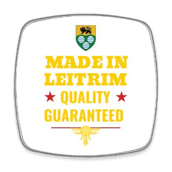 Made in Leitrim Quality Guaranteed Ireland - Square fridge magnet - white - Front