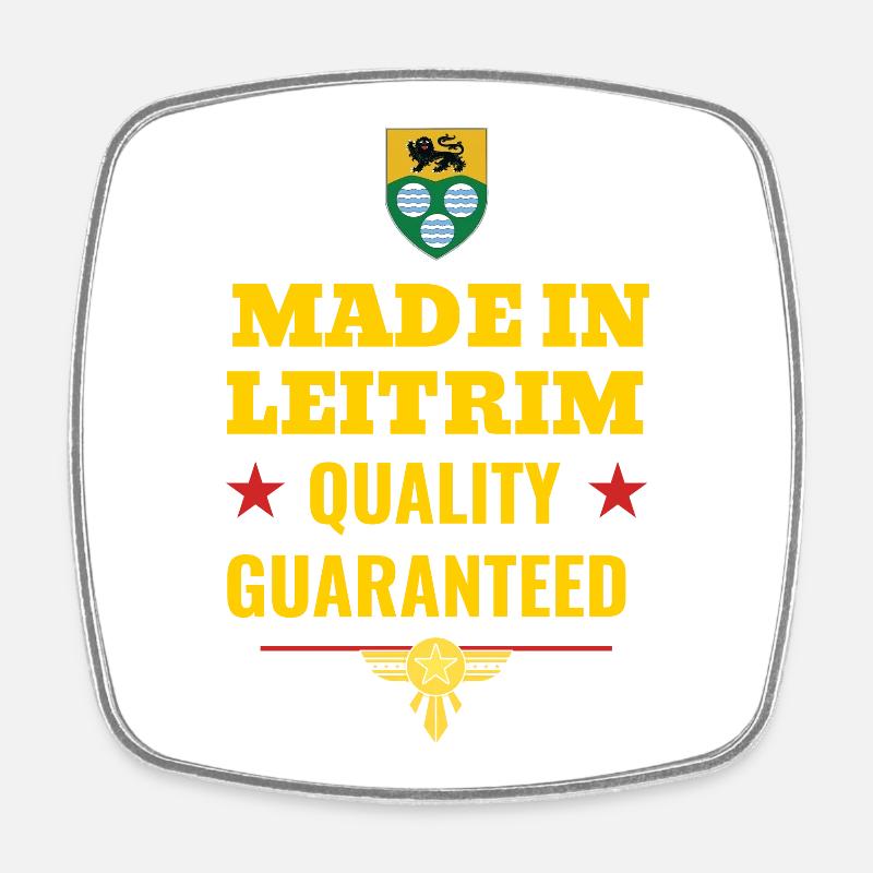 Made in Leitrim Quality Guaranteed Ireland - Square fridge magnet - white