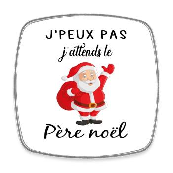 je peux pas j'attends le père noël - Magnet carré - blanc - Devant