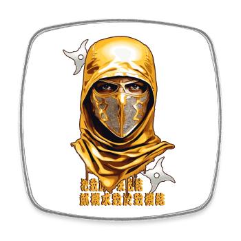 Samurai Warrior - Square fridge magnet - white - Front