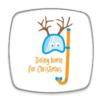 Hirsch coole lustige Sprüche Weihnachten Christmas - Viereckiger Kühlschrankmagnet - Weiß - Vorne