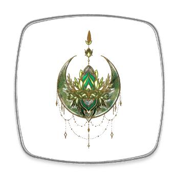Wunderschöne und elegante Lotusblume - Viereckiger Kühlschrankmagnet - Weiß - Vorne