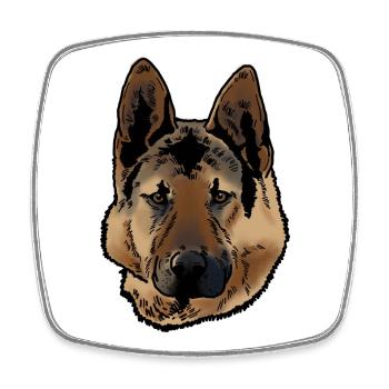 German Shepherd - Square fridge magnet - white - Front