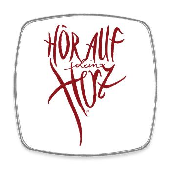 Listen to your heart - Square fridge magnet - white - Front