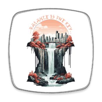 Balance is key - Square fridge magnet - white - Front