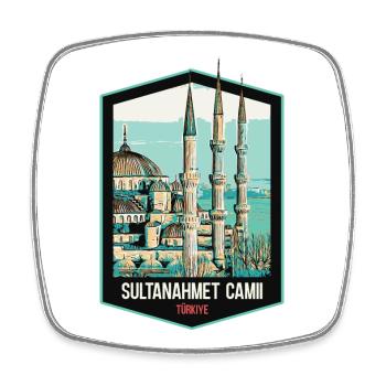 Große Blaue Moschee von Istanbul, Türkei - Viereckiger Kühlschrankmagnet - Weiß - Vorne