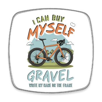 Bicycle Motivational Quote T-Shirt - Square fridge magnet - white - Front