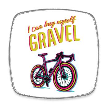 Motivation vibrante pour le cyclisme sur gravier - Magnet carré - blanc - Devant