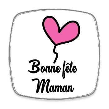 MOTHER'S DAY. HAPPY MOTHER'S DAY - Square fridge magnet - white - Front