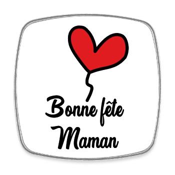 MOTHER'S DAY. HAPPY MOTHER'S DAY. MOM - Square fridge magnet - white - Front