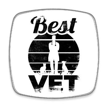 Best Veterinarian - Square fridge magnet - white - Front