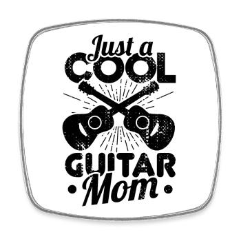 Maman Guitare - Magnet carré - blanc - Devant