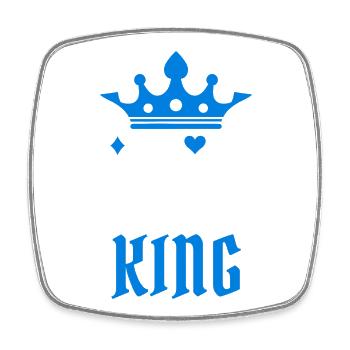 Profispieler Zocken Casino Poker König Pokerrunde - Viereckiger Kühlschrankmagnet - Weiß - Vorne