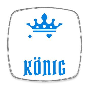 Jeu de cartes de joueur professionnel de jeu de casino Poker King - Magnet carré - blanc - Devant