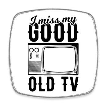 CTR TV - Square fridge magnet - white - Front