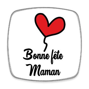 MOTHER'S DAY. HAPPY MOTHER'S DAY. MOM - Square fridge magnet - white - Front