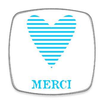 THANK YOU. MISTRESS. MASTER - Square fridge magnet - white - Front