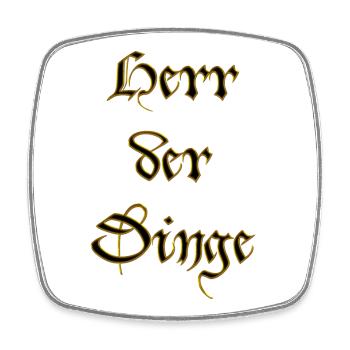 Seigneur des choses : l’or - Magnet carré - blanc - Devant