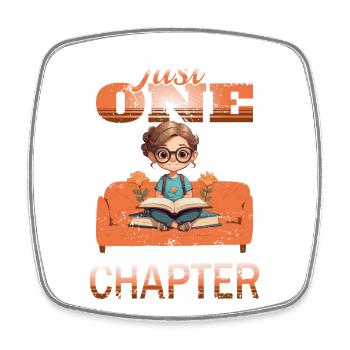 Club de lecture pour enfants - Magnet carré - blanc - Devant